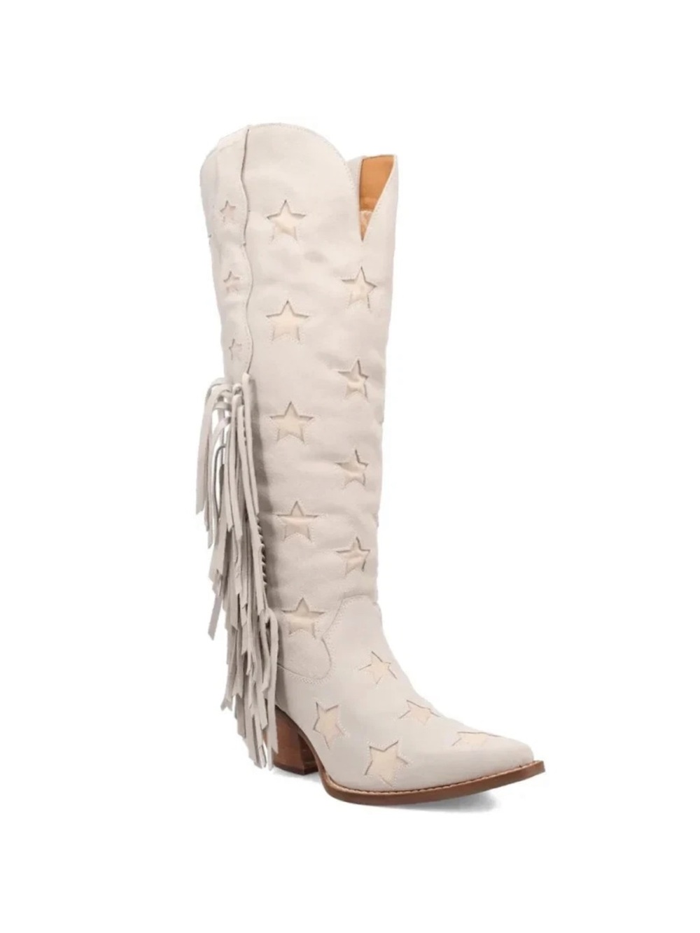 dingo Cream superStar Fringe Western suede Boots NWT size 9